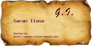 Garan Ilona névjegykártya