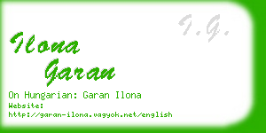 ilona garan business card